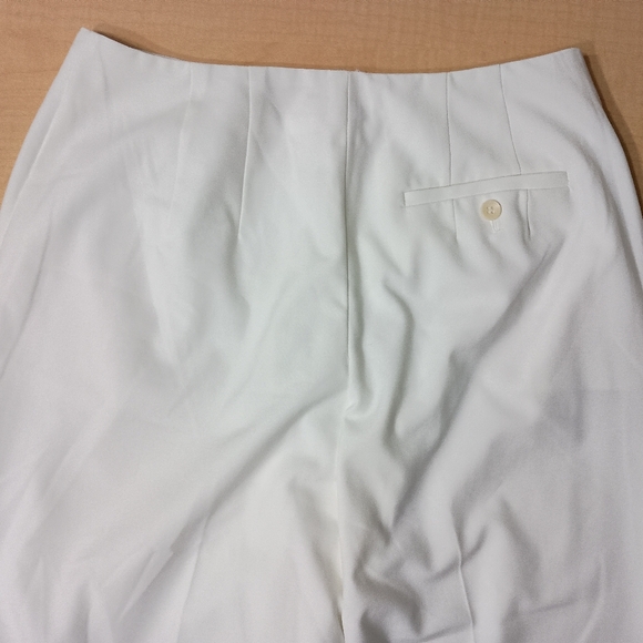 Talbot's Stretch Classy White Fully Lined Flare Leg Pants Size 4 - Picture 6 of 11